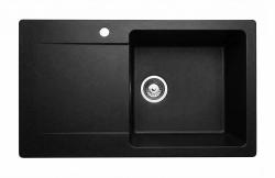 Graniteland Liri Granitový čierny drez s odčerpadlovou časťou 765x448 mm 1208971438