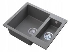 Graniteland Adda Granitový Šedý 1.5 Drez Nadstavba 600x495mm 1208971456