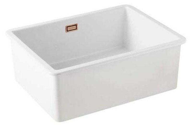 Ausmann Ceramic Mira Keramický biely drez - Podstavcový a medziúrový 795 x 460 mm s medenou zátkou 1208971467