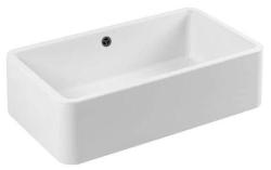Ausmann Ceramic Mira Keramický Biely Umyvadlo - Spodná a Stredná Konštrukcia 795 x 460 mm s Gun metal zátkou 1208971468