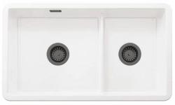Ausmann Ceramic Ember Keramické Biele Jedno a pol drezové Nástavbové a Podstavbové 733 x 401 mm s Gun metal zátkami 1208971520
