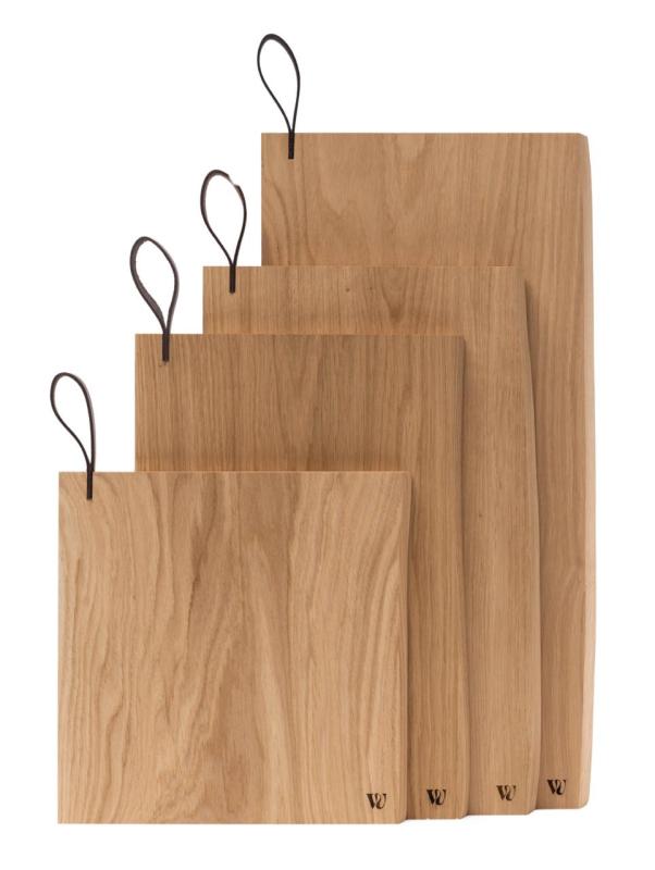 Woodsea Chop-Chop Oak S - Dubová doska na krájanie 25x24cm s koženou rukoväťou 1208971539