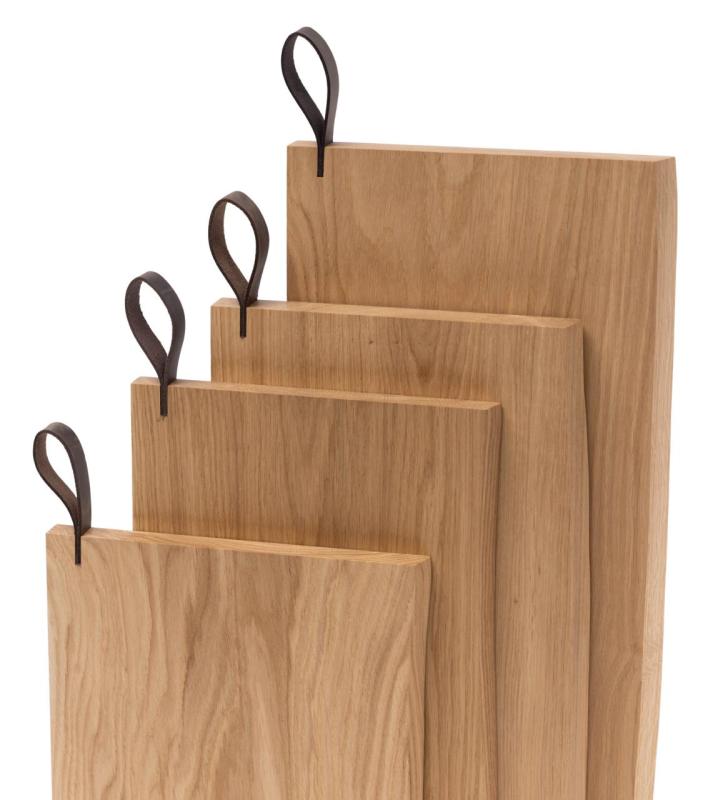 Woodsea Chop-Chop Oak S - Dubová doska na krájanie 25x24cm s koženou rukoväťou 1208971539
