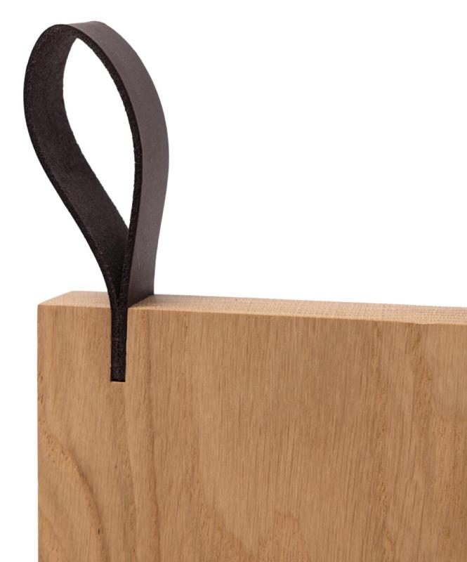 Woodsea Chop-Chop Oak S - Dubová doska na krájanie 25x24cm s koženou rukoväťou 1208971539