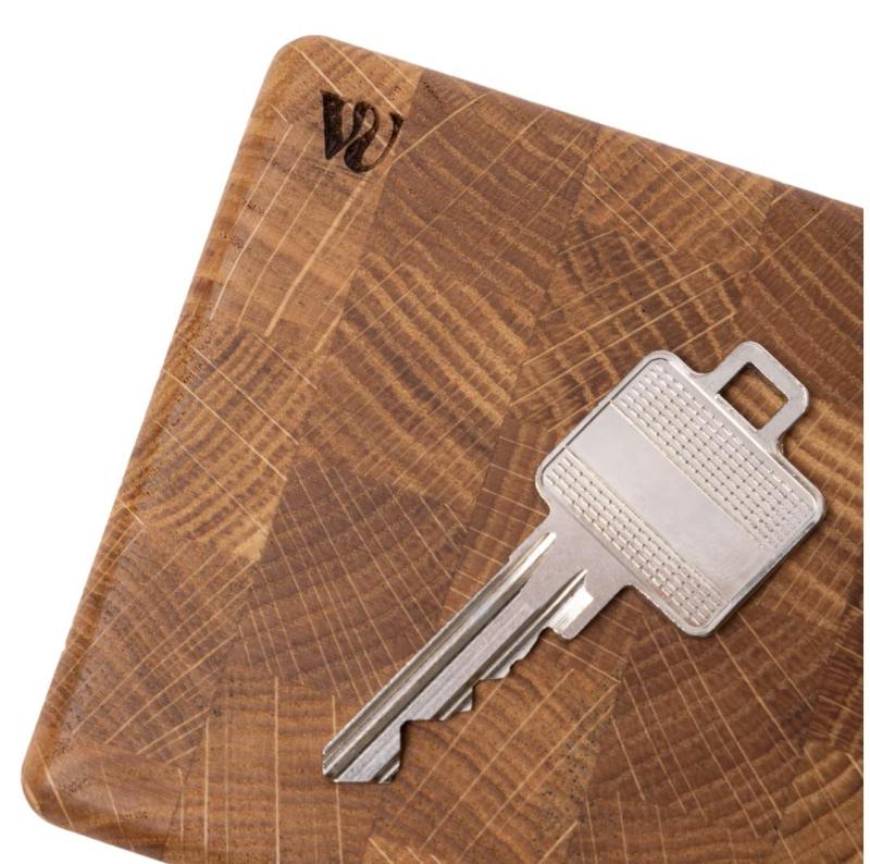 Woodsea End Grain Oak - Kľúčový držiak z dubového dreva 9x9 cm 1208971600