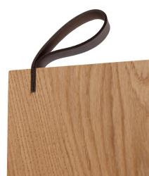 Woodsea Serving S - Dubová podávacia doska 55x17 cm s koženou rukoväťou 1208971615