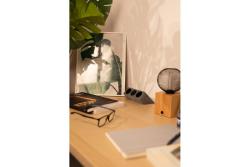 Nábytková zásuvka SOFITO, 2xSHUKO, USB A+C, kábel 1,5 m, sivý flock