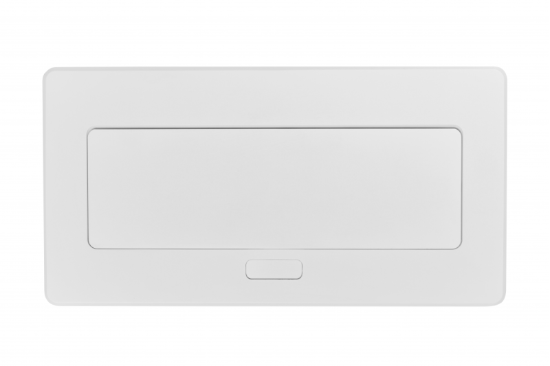 Nábytková zásuvka MULTISOFT, 2xSHUKO, USB A+C, RJ45, kábel 1,5 m, biela