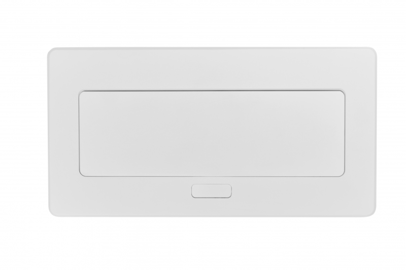 MULTISOFT Nábytková zásuvka 2x zásuvka s uzemnením, USB A+C, RJ45, napájací kábel s vidlicou, biela