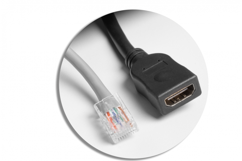 Nábytková zásuvka MULTISOFT, 2xSHUKO, USB A+C, RJ45, HDMI, kábel 1.5 m, biela