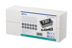 Zásuvka do nábytku MULTISOFT, 2xSHUKO, USB A+C, RJ45, HDMI kábel 1.5 m, čierna