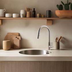 Pure.Sink Rondo RVS Kruhový drez na rovnú montáž, podmontáž a nadstavbu 38 cm PRN38-02