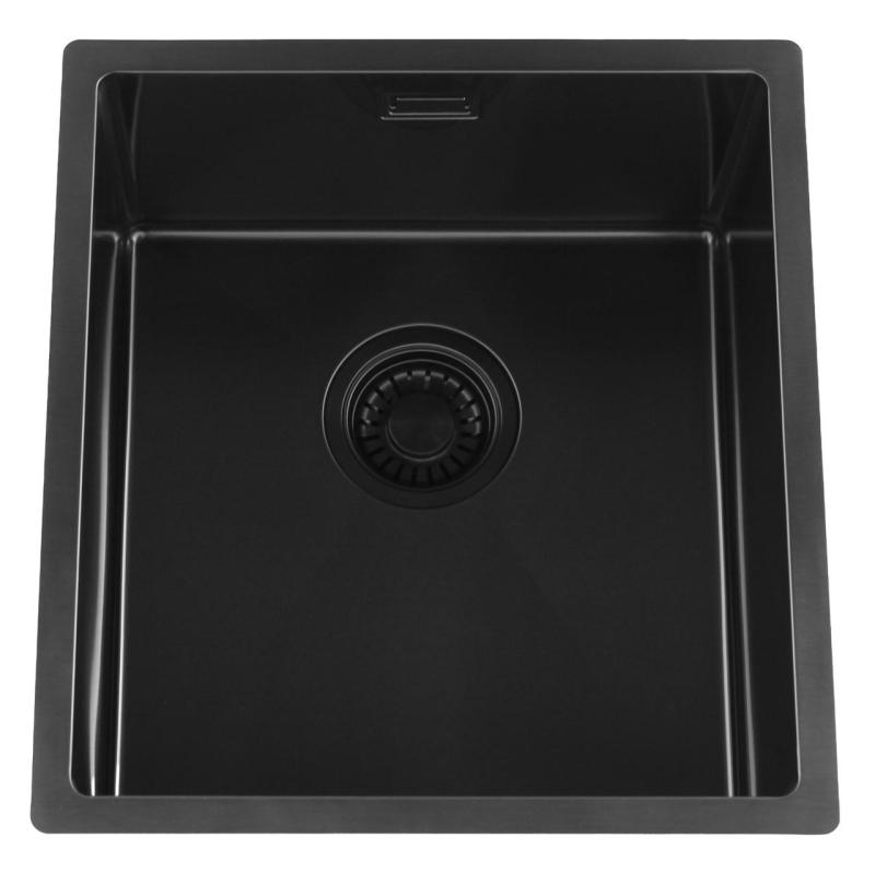 Pure.Sink Luxion PVD Black sink 36x40 cm undermount, flush mount, and top mount PLX3640-63