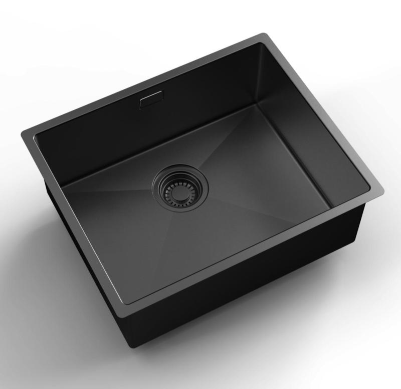 Pure.Sink Luxion PVD Čierny drez 50x40 cm podstavný, zapustený a nadstavbový PLX5040-63