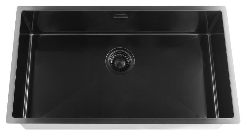Pure.Sink Luxion Large PVD Black sink 74x40 cm undermount, flush mount, and top mount PLX7440-63