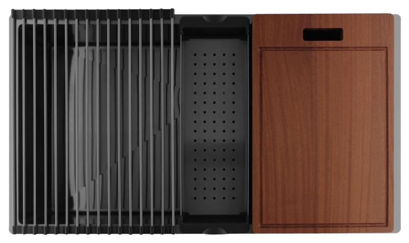 Pure.Sink Luxion Veľký umývadlový drez z gun metal 74x40 cm podstavný, zapustený a nadstavbový PLX7440-61