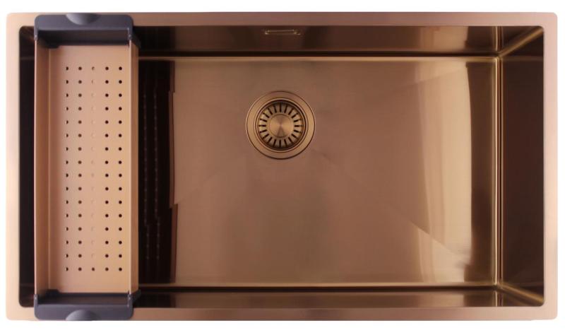 Pure.Sink Luxion Veľký medený drez 74x40 cm podstavný, zapustený a nadstavbový PLX7440-62