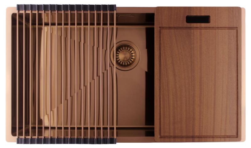 Pure.Sink Luxion Veľký medený drez 74x40 cm podstavný, zapustený a nadstavbový PLX7440-62