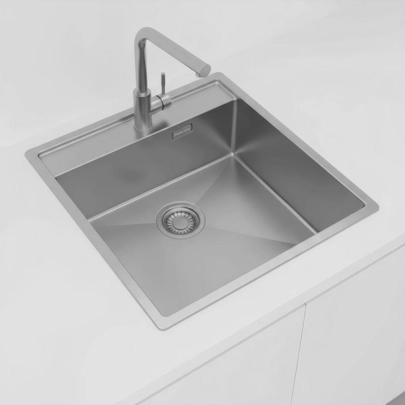 Pure.Sink Luxion Nerezový drez 51x50 cm Tapwing s otvorom pre batériu PLX5150T-02