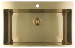 Pure.Sink Luxion Veľký zlatý drez 78x50 cm Batéria s otvorom na batériu PLX7850T-60
