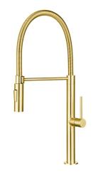 Pure.Sink Luxion Gold professional kitchen faucet with flexible spout and 2 spray modes PLXFLEX-60