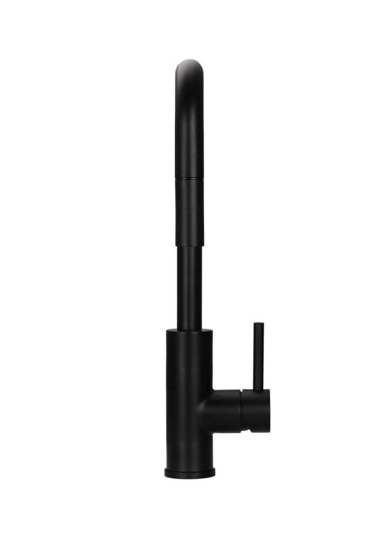 Pure.Sink Luxion Matná čierna kuchynská batéria square s výsuvným výtokom PLXSQUA-10