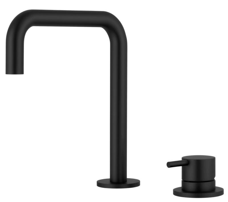 Pure.Sink Luxion 2-hole Matte Black kitchen faucet with U spout PLX2HU-10