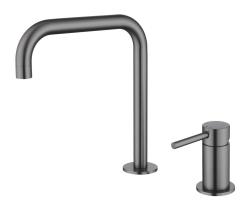 Pure.Sink Luxion 2-otvorový kuchynský batériový kohútik z gun metal s U výtokom PLX2HU-61
