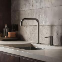 Pure.Sink Luxion 2-otvorový kuchynský batériový kohútik z gun metal s U výtokom PLX2HU-61