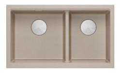 Quadri Newport II Dvojitý Beige Granitový Podstavec Umyvadla 702 x 390 mm s Nerezovou Zátkou 1208971757