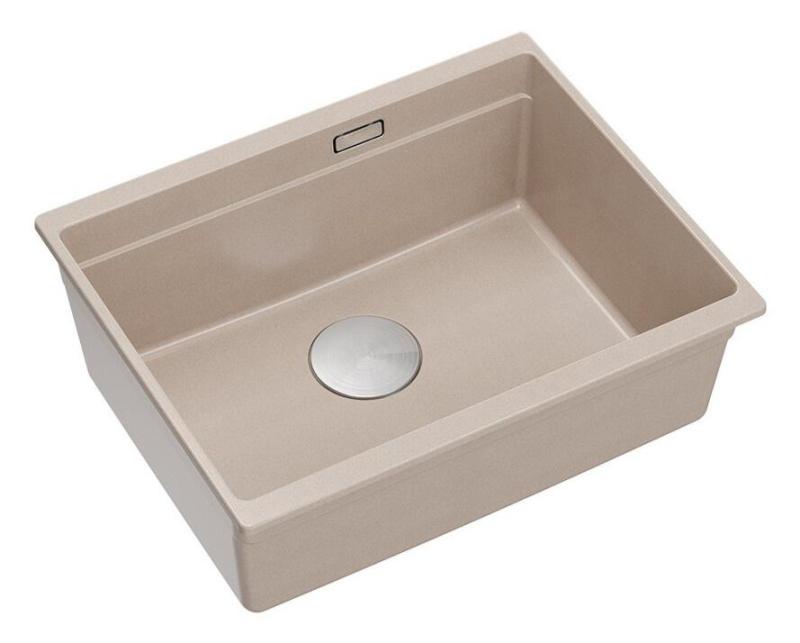 Quadri Newport II granite undermount beige sink 560x450mm with stainless steel plug and drain cap 1208971766