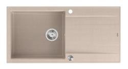 Quadri Luton beige granitový nadstavbový drez s odčerpadlom, otočný 100x50cm so nerezovou zástrčkou 1208971772