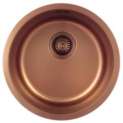 Pure.Sink Rondo Medené Kruhové Umyvadlo pre rovnú montáž, spodnú montáž a nadstavbu 38 cm PRN38-62