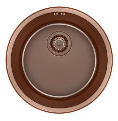 Pure.Sink Rondo Medené Kruhové Umyvadlo pre rovnú montáž, spodnú montáž a nadstavbu 38 cm PRN38-62