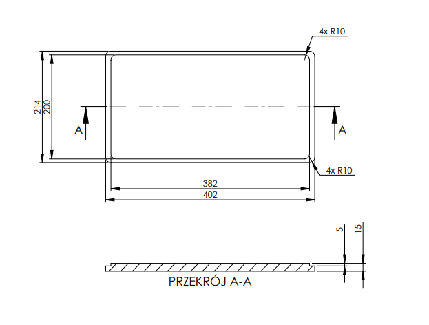 Granitová rezacia doska z bukového dreva na umývadlo 402mm x214mm 1208971830