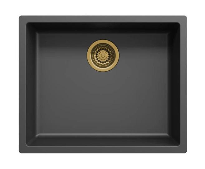 Ausmann Fiber čierny drez 50x40cm na podstavec, na povrch a na rovinu s automatickým zlatým zástrčkou 1208971859