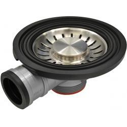 Franke Odtokový Zástrčka Turbo, Otvor pre pretečenie, RVS drez, Franke logo, Dlhý Skrutka 25 mm 112.0264.987