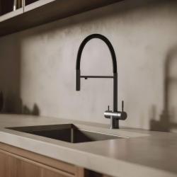 Pure.Sink Elite Steel Flex 3-smerný PVD gun metal kuchynská batéria s flexibilným vývodom a filtrovanou vodou PS8110-61