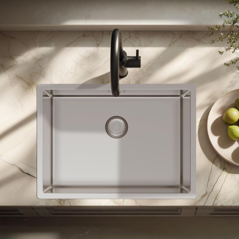 Pure.Sink Exclusivo Špeciálny 35 cm dlhý nerezový drez 50 x 35 cm, polomer 10 mm PEX5035-02