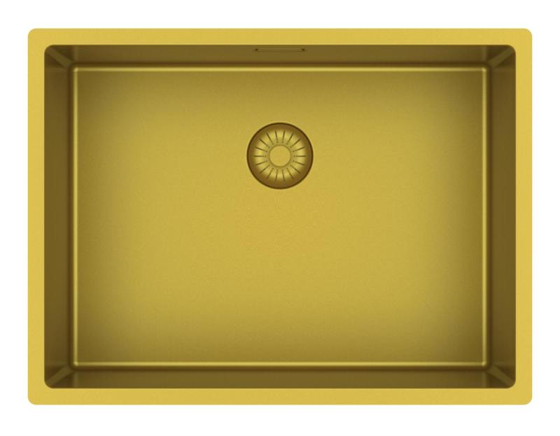 Pure.Sink Exclusivo Zlatý drez 55 x 40 cm, polomer 10 mm, podstavný, plochý a nadstavbový PEX5540-60