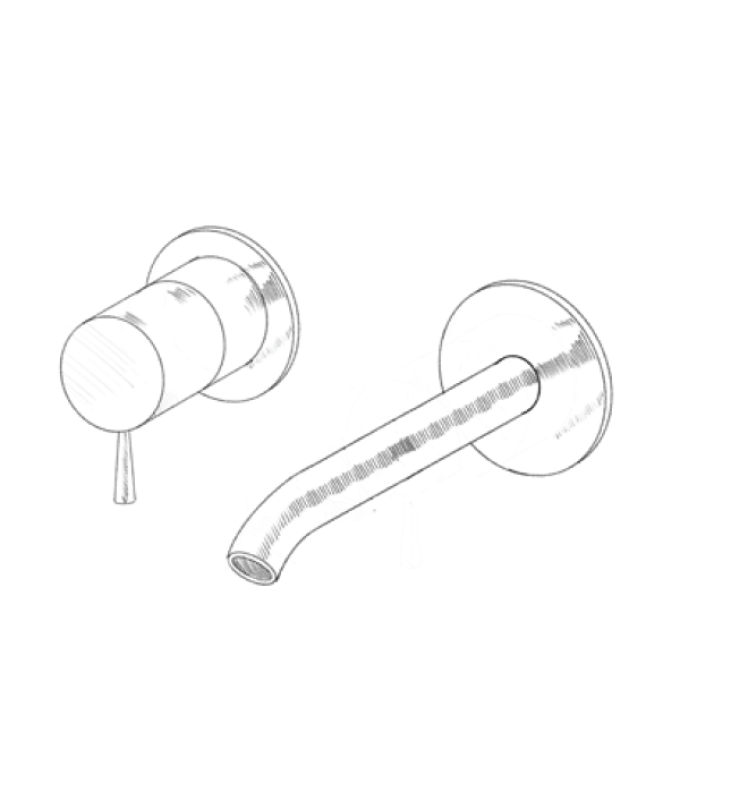 MURO TUA Nástenná batéria k umývadlu, chróm M1.AB1.2.CR