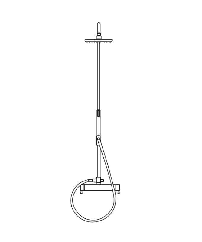 MURO TUA sprchová kombinácia s dažďovou sprchou chróm M1.B11.CR