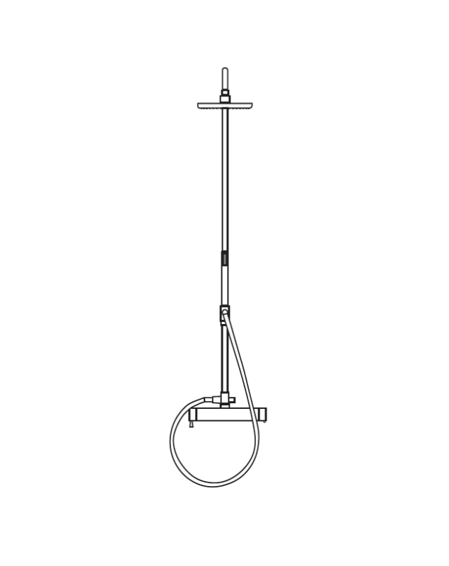 MURO TUA sprchová kombinácia s termostatom a dažďovou sprchou chróm M1.B11TH.CR