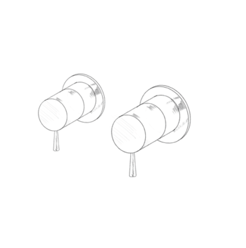 MURO TUA Nástenná batéria s prepínacím ventilom, chróm M1.B32.R.CR