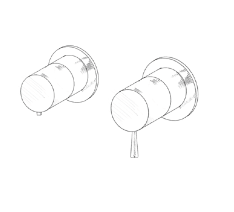 MURO TUA Vstavaný termostatický sprchový kohút s 3 výstupmi, chróm M1.B33T.R.CR