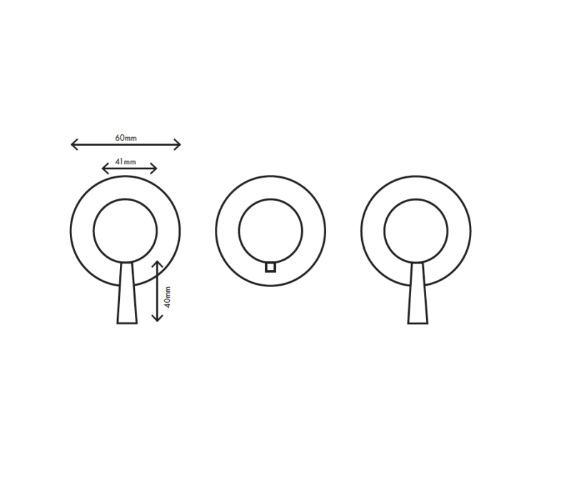 MURO TUA Vstavaný termostatický sprchový kohút s 2 uzávermi, chróm M1.B34T.R.CR