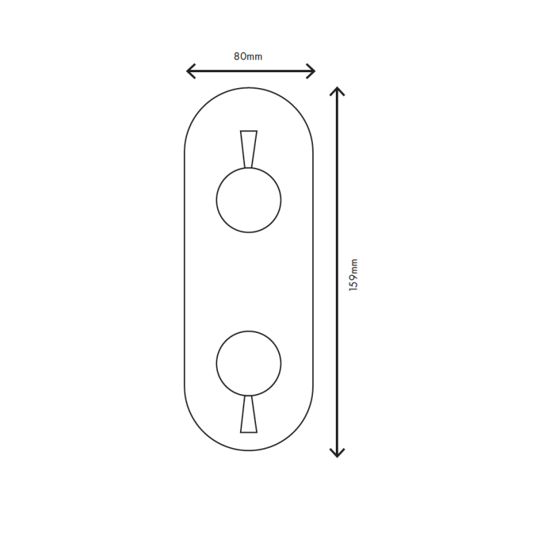 MURO TUA Nástenná batéria s 3-cestným prepínačom, chróm M1.B33.S.CR