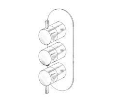 MURO TUA Nástenná batéria s 2 uzávermi, chróm M1.B34.S.CR