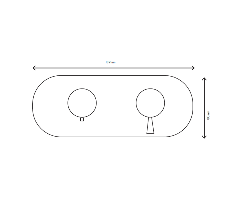 MURO TUA Vstavaný termostatický sprchový kohút s 3 výstupmi, chróm M1.B33T.S.CR