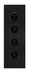 Indux Corner Energetická stĺpiková zásuvka so 4 zásuvkami, uzemnená, čierna 1208972305